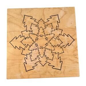 Sharon Stearnes Make An Impression Christmas Tree Star Snowflake Rubber Stamp